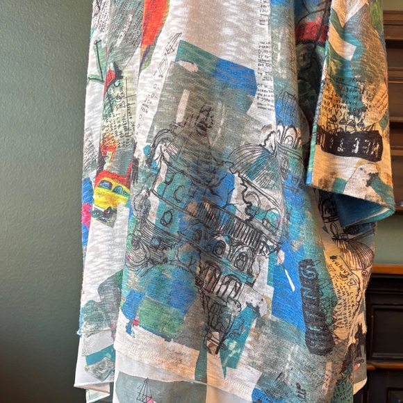 Inoah Colorful Artsy Women's Blouse - Picture 9 of 15